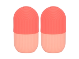 2 Peças De Rodillo Facial De Gelo De Silicone Para Reduzir Inchaço, Massager Frio Para Olhos E Rosto, Rosa, Para Casa