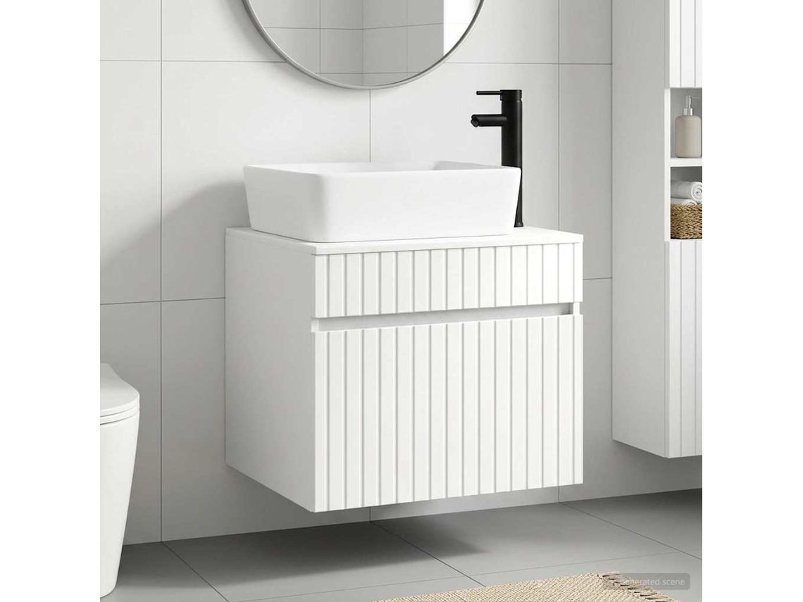Vidaxl Conjunto De Móveis Para Banheiro Branco Brilhante