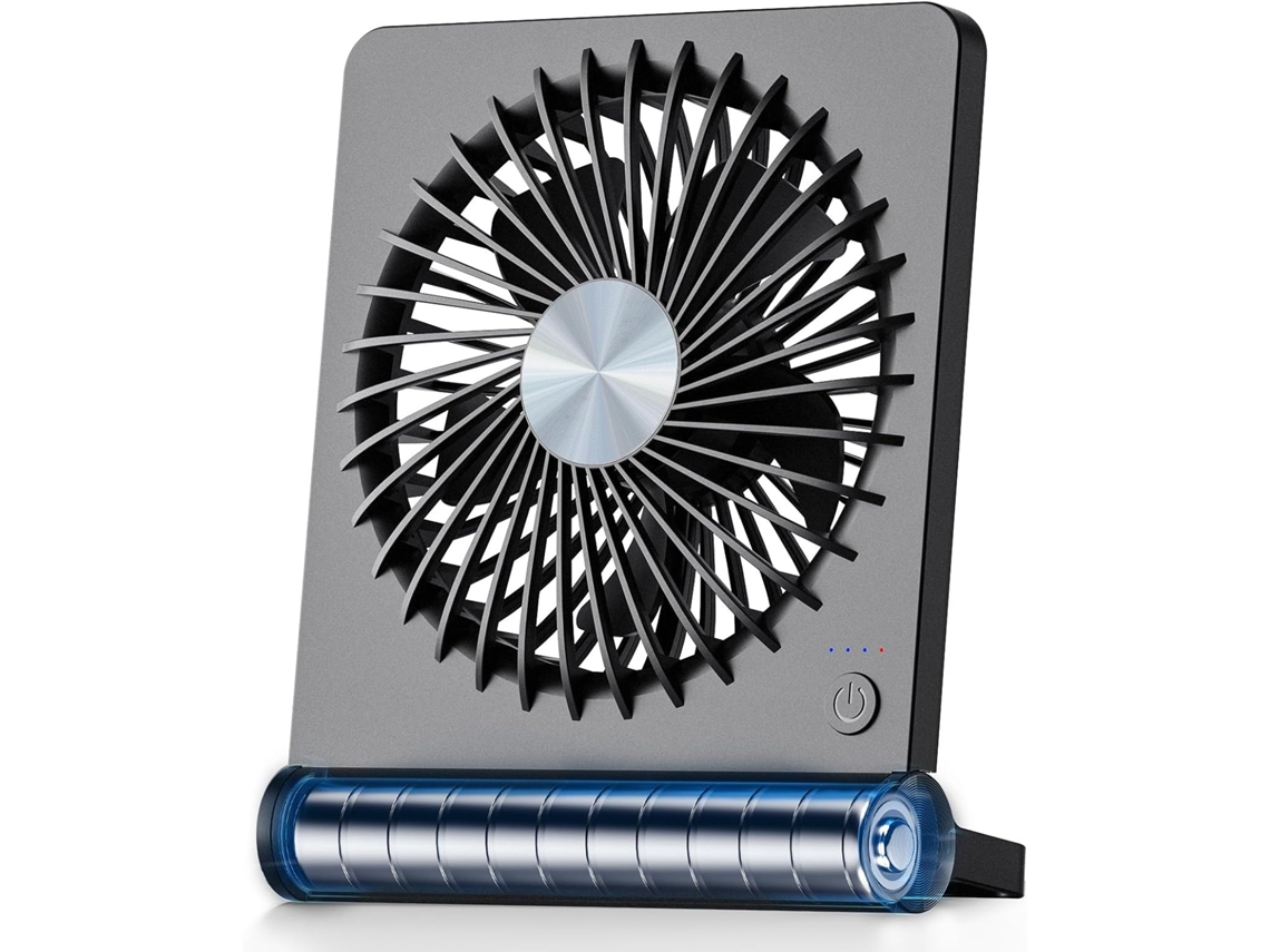 Ventilador Lalamoli, Ventilador Usb Ultrassilencioso, Vento Forte, Dobrável, 3 Velocidades Ajustáveis, Adequado Para Escritório E Quartopreto