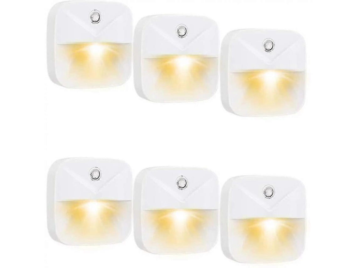 Conjunto de 6 Luzes Noturnas com Sensor, Luz Noturna Led Inteligente, Luz Noturna por Indução, Luz Led Quente com Sensor BRILVIBERA