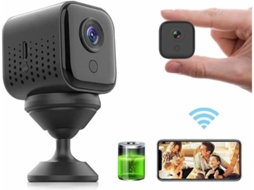 Mini câmera espiã Wi-Fi 1080p HD portátil sem fio com bateria de 300 minutos, visão noturna, detecção de movimento, visualização remota Bestvite