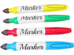 Conjunto De 4 Canetas Infláveis De Pvc Para Decoração Escolar, Fáceis