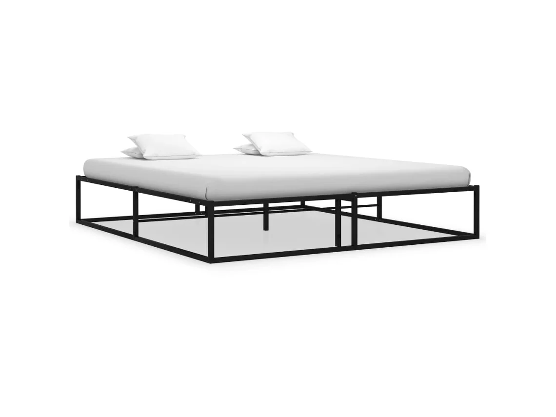 Estrutura De Cama Vidaxl Preto Metal (140x200x32.5 Cm)