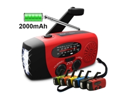 RÁDIO MULTIFUNCIONAL AQUAFORGE de emergência manual com bateria 2000mah