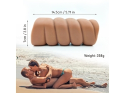 Brinquedo Sexual Para Masturbação Masculina Molde Invertido Realista Pele Artificial Elástica Suave 3d