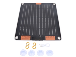Painel solar portátil Primerox 20w da Duas Faces com duas saídas tipo C 5v 2a para viagens e camping.