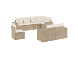 Garden Sofa Set, Garden Sofa Sets Vidaxl Bege Rattan / Vime (n/a)