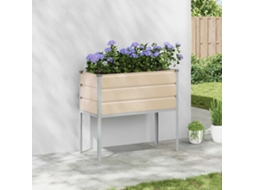 Vidaxl Floreira Ivory 100 X 45 X 90 Cm Aço Galvanizado