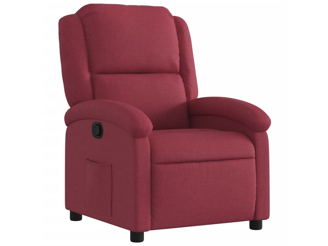 Recliner Chair, Recliner Chairs Vidaxl Vermelho Tecido