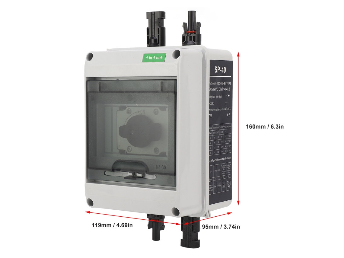 Interruptor Isolador Dc Solar 1000v 32a Para Inversor