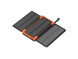Alya Solar Powerbank 20000 Mah Com Lâmpada Micro Usb / Usb-c / Lightning Preto