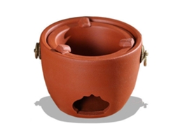 Fogão Vintage De Barro Vermelho Para Carvão, Ideal Para Cozinhar Chá E Grelhar. Churrasqueira Compacta Com Fluxo De Ar.