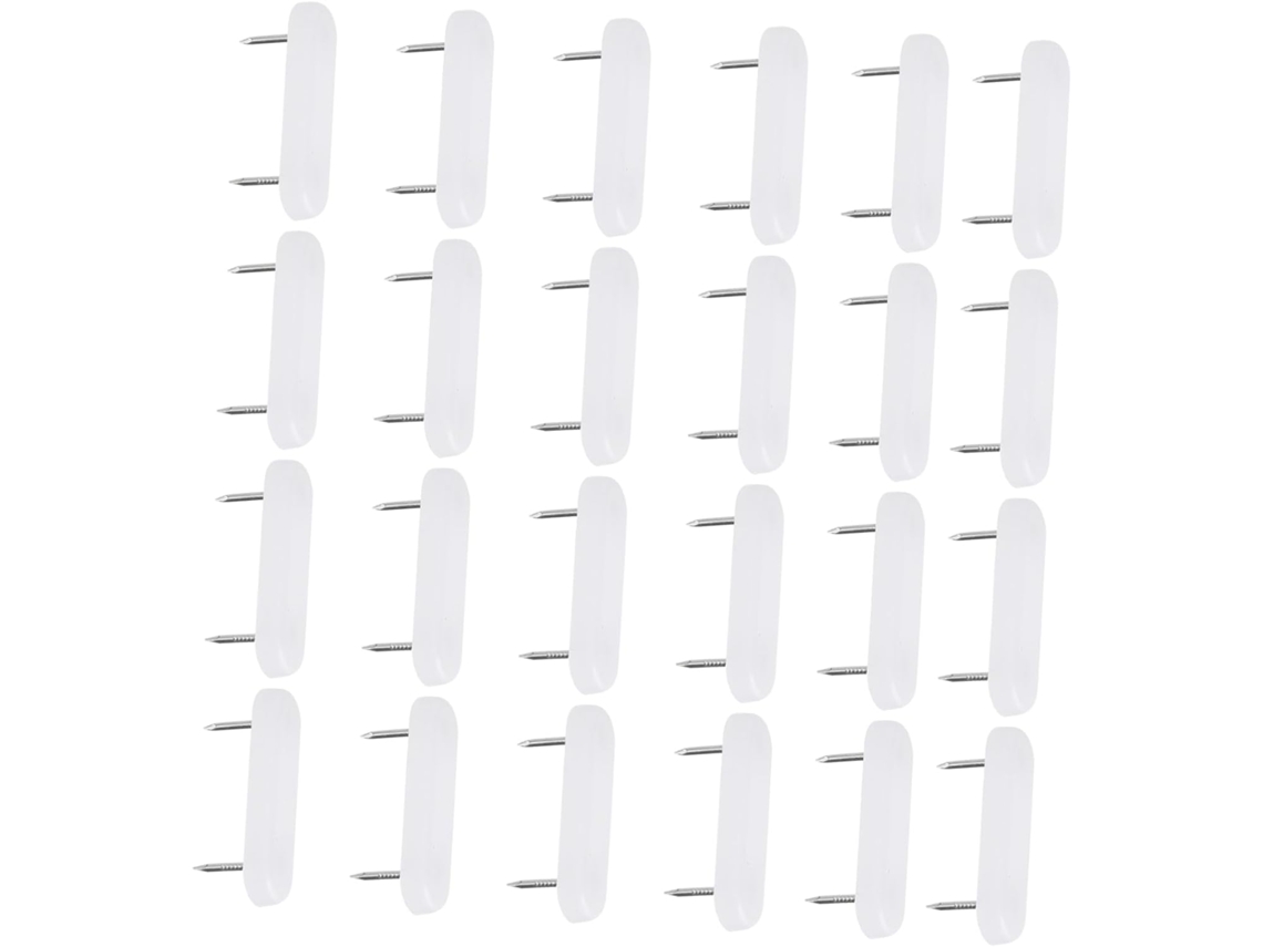 Doitool 100 Protetores De Piso Para Pés Móveis Brancos, Em Plástico E Ferro, Para Banquetas E Armários