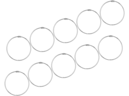 Lalafina Conjunto De 10 Anéis Metálicos Pasta Argolas Design Durável E Resistente Organização Documentos