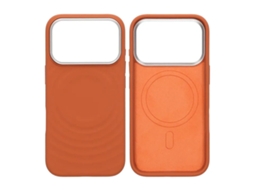 Capa De Silicone Para Celular Com Magsafe Para Iphone 17 Pro Max - Laranja