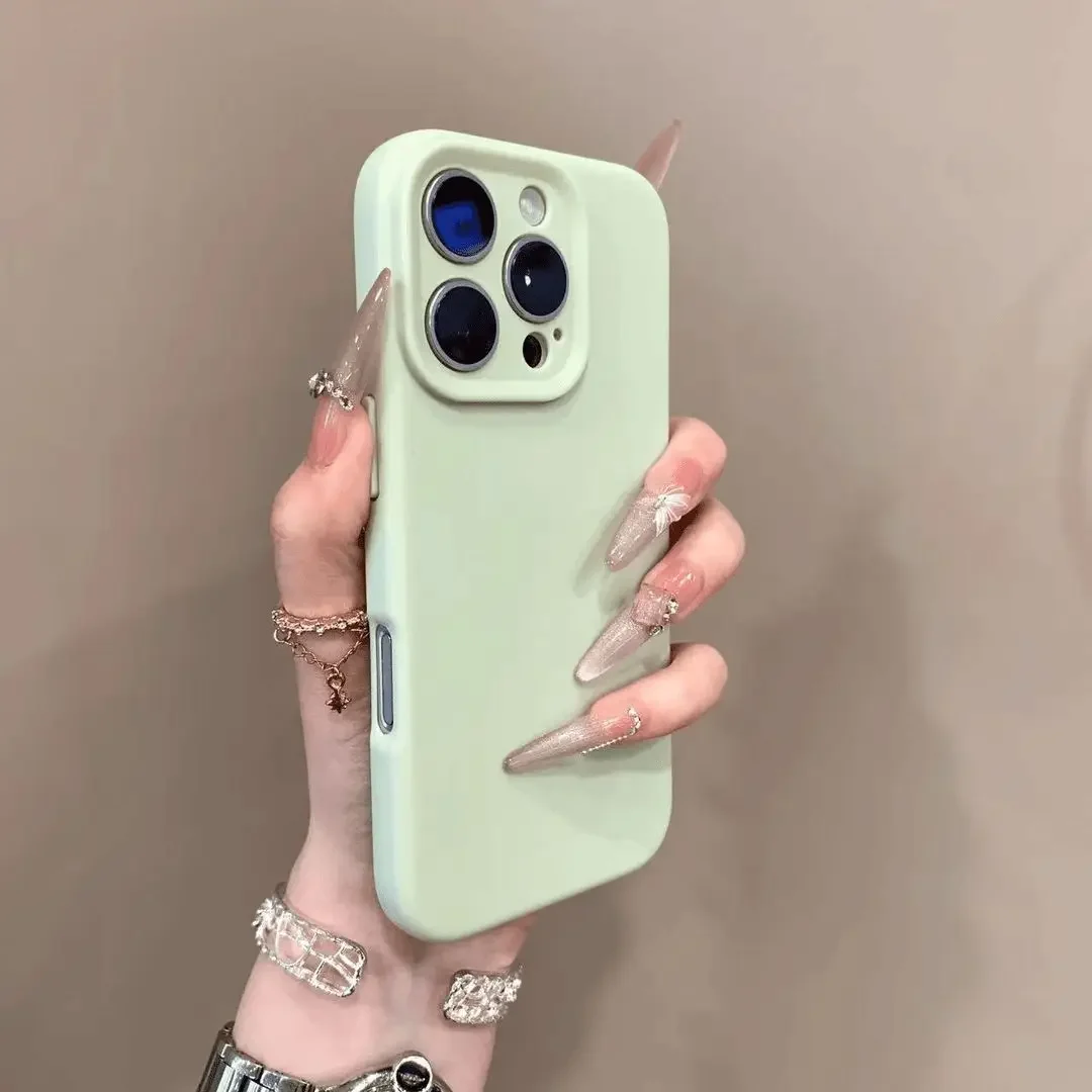 Capa Para Celular (iphone 13 Pro Max Verde), Estrutura Em Tpu Resistente A Impactos, Design Simples.