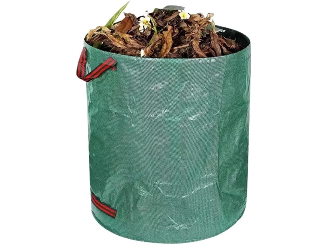 Saco Dobrável E Resistente Para Coleta De Folhas Resíduos Jardim,