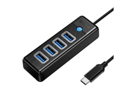 Hub USB-C Orico para 4 portas USB 3.0 para MacBook, Windows e PC. Acessórios para computador.