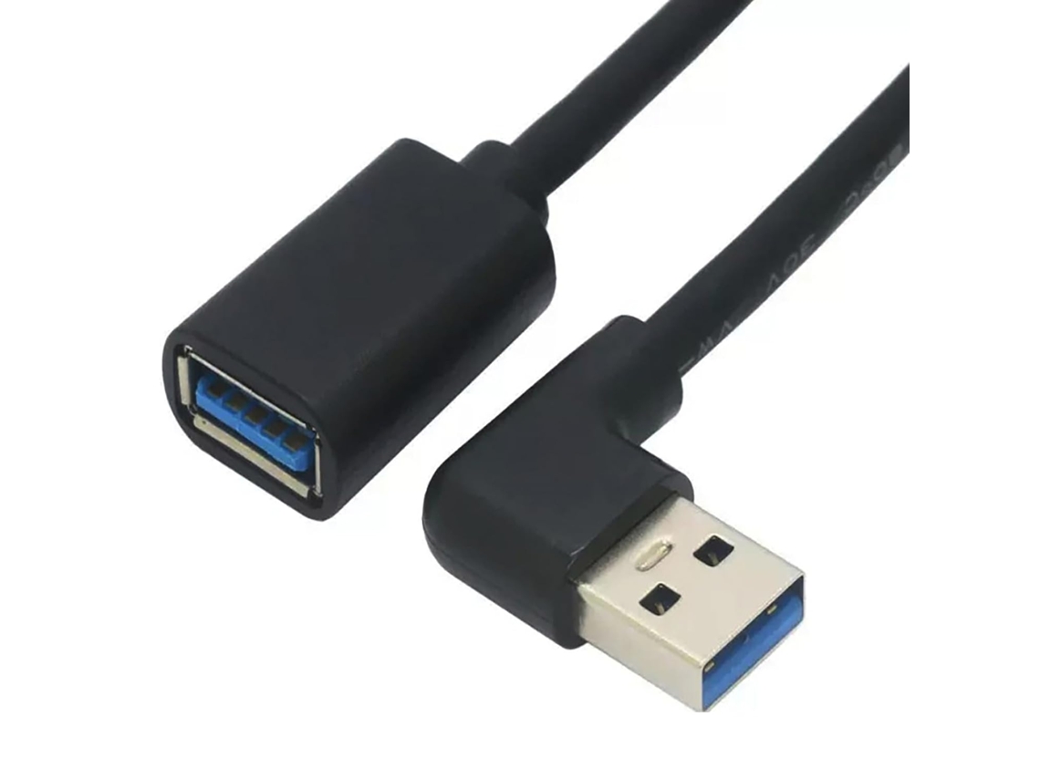 Cabo Extensor Usb 3.0 Genérico Com Ângulo, Cabo Usb, Curva Para A Esquerda, 0,3 M
