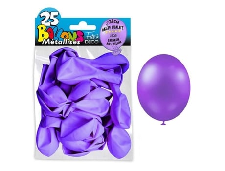 25 Balões Metálicos Roxo SURPRISEZ VOUS