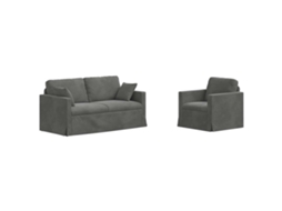 Maison Exclusive - Conjunto De Sofás 2 Unid. Cinza Escuro Veludo