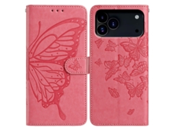 Capa Para Iphone 17 Pro Com Estampa De Borboleta Rosa