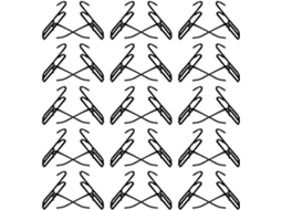 Pacote com 50 Ganchos de Parede Pretos em Metal Resistente, 32 Mm X 10 Cm, para Painéis Perfurados. SFUSHOS