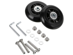 Rodas de reposição com rolamento para malas, 70×24 mm AQUAFORGE
