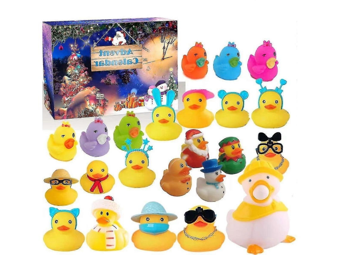 Calendário De Advento Com 24 Patos De Borracha