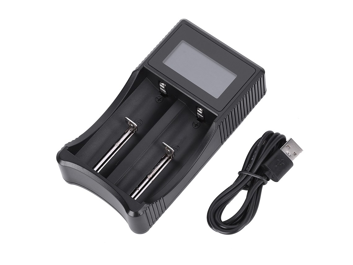 Carregador portátil para viagens com duas portas, USB e tecido inteligente.