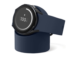 Suporte Carregamento Hexinyigjly Para Galaxy Watch 8/7/6/5,silicone, Gestão Cabos, Carregador Não Incluído Azul Escuro