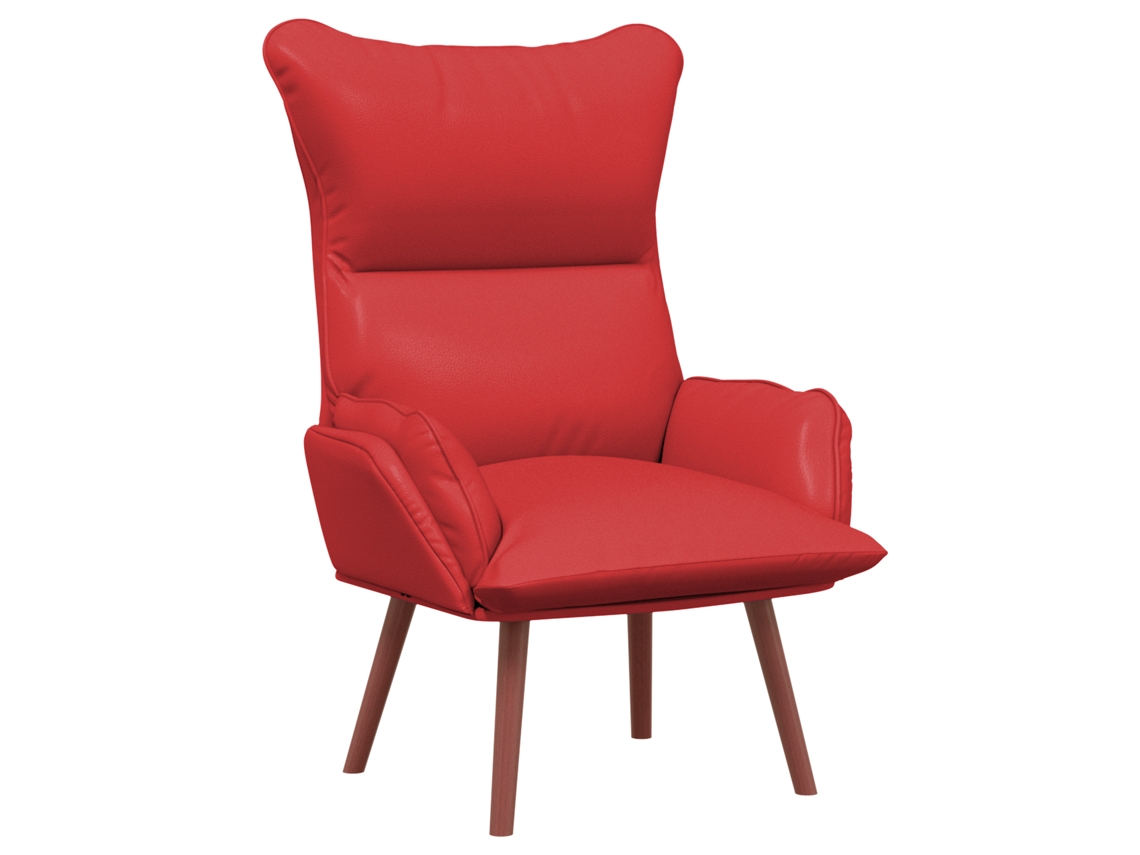 Conjunto 1 Poltrona Vidaxl Vermelho Couro Sintético (69 X 74 X 93 Cm)
