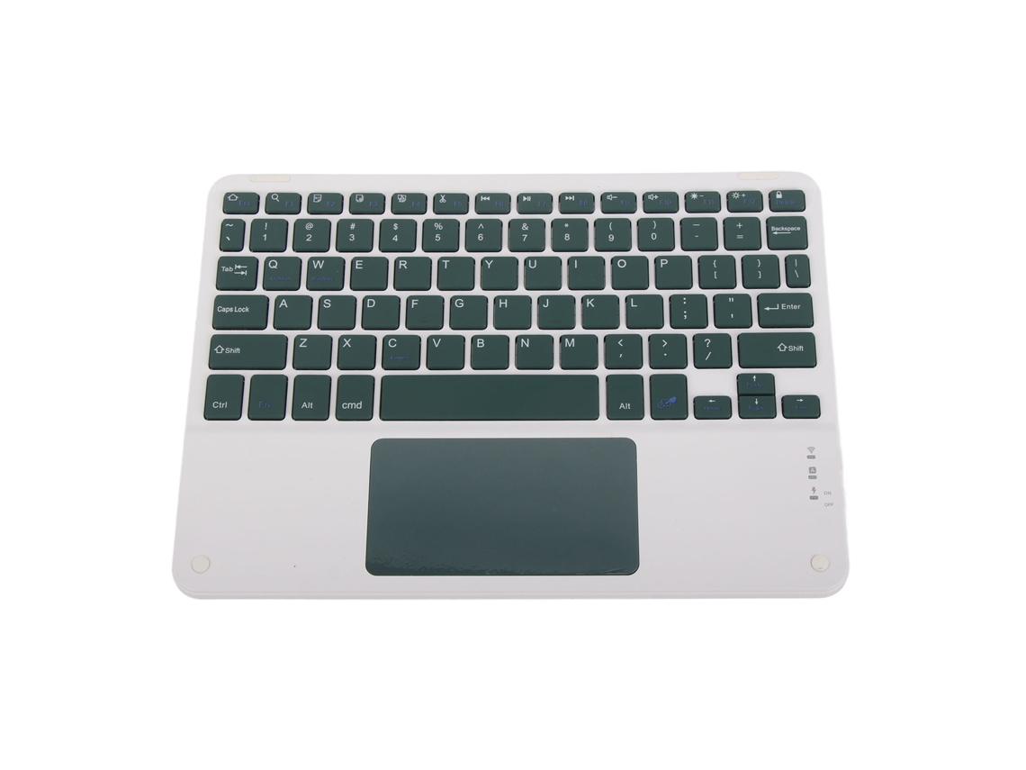 2026zentro-teclado Bluetooth Com Touchpad 78 Teclas Ultra Fino Silencioso Portátil Sem Fio Para Smartphones Tablets Notebooks Verde Escuro