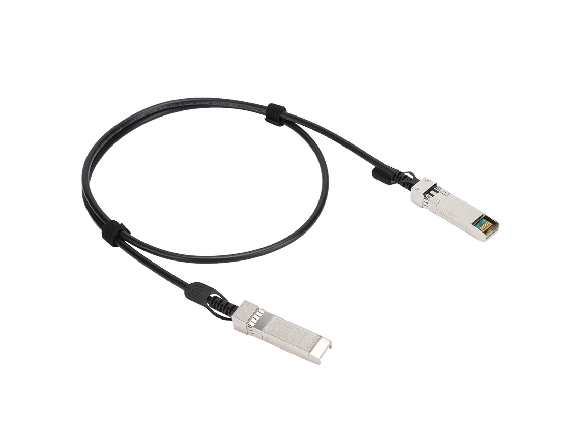 Cabo DAC Baoj-2026SFP para SFP 25Gbps em PVC para Roteadores, Firewalls, Placas de Rede e Transceptores Preto