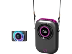Ventilador de Mão CHRUI Portátil Sem Pás 3 Velocidades com Clip e Suporte de Mesacinza