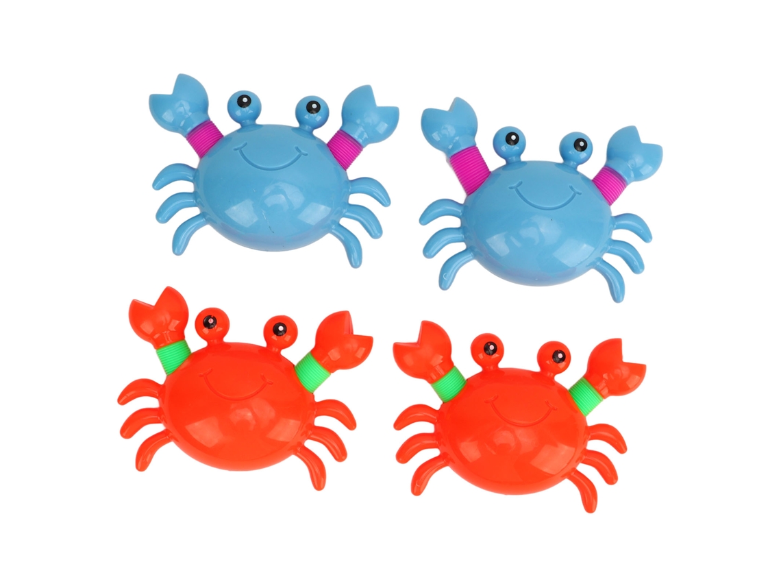 4pcs Brinquedo Telescópico de Mudança de Forma Plástico Cor Brilhante Leve para Crianças Crab | S/MARCA