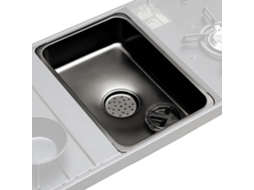 Pia De Camping Portátil, Em Aço Inoxidável, Multiuso, Com Ralo, Ideal Para Piqueniques, Pesca E Lavanderia.