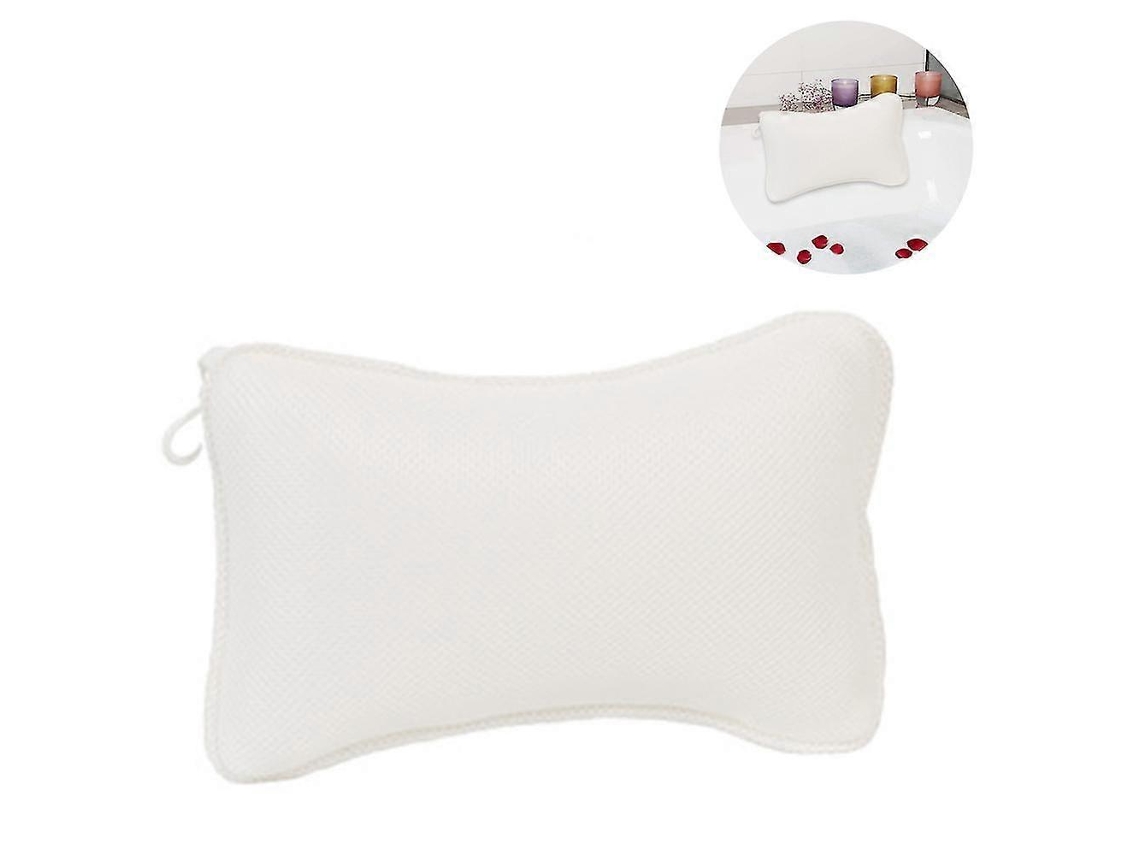 Lurelia Apoio Lombar Em Poliéster, Cadeira E Carro, Respirável, Branco, Ref. L0239