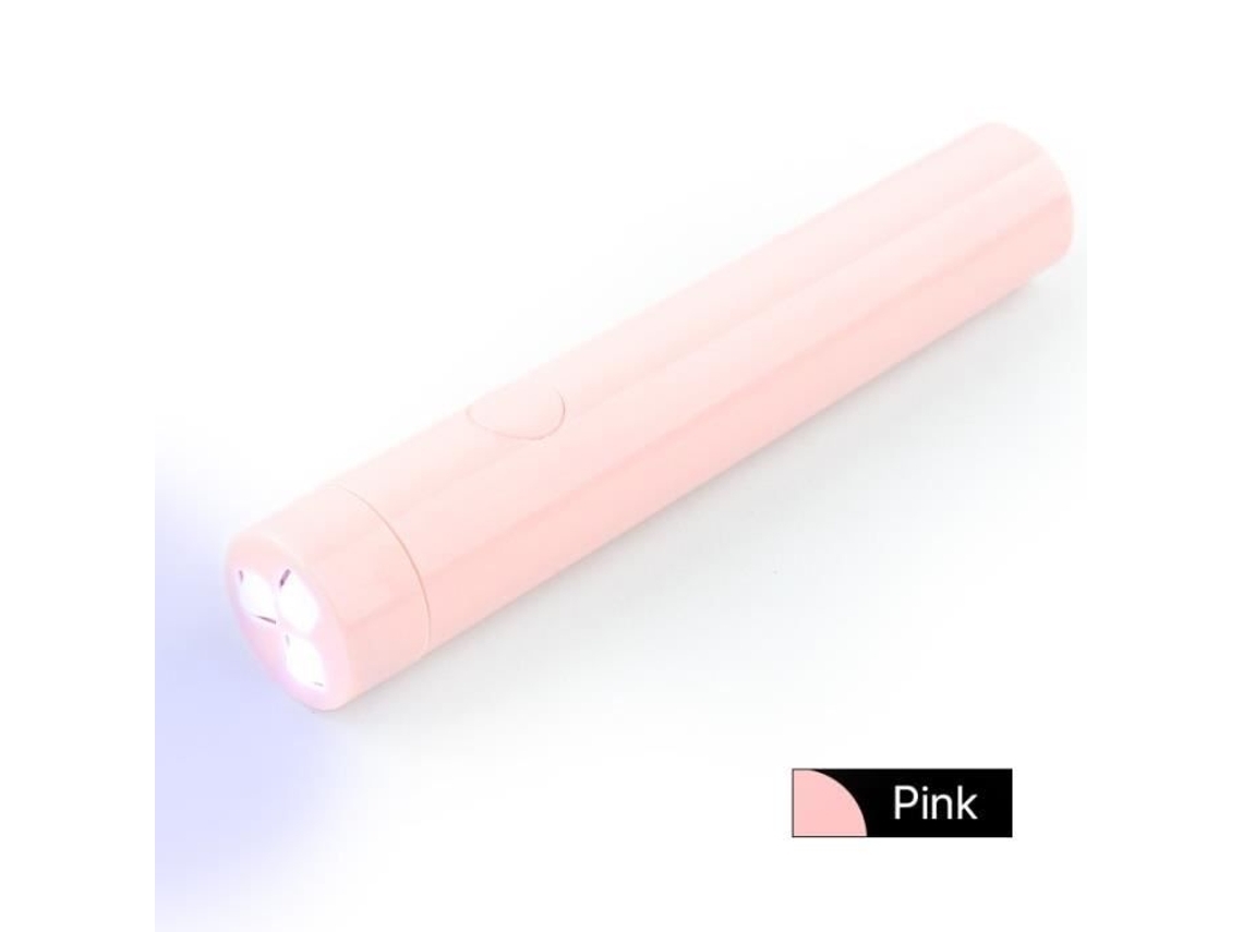 Mini Lâmpada Uv Para Unhas Caneta De Gel L Portátil E Esterilizador Rosa*