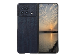 Capa De Celular De Pu Com Textura De Madeira E Furo Preciso Para Vivo X Fold