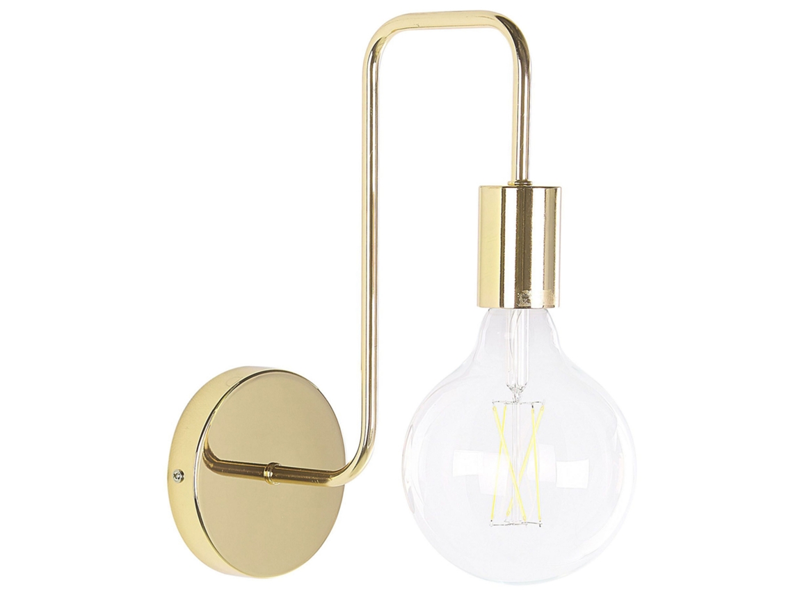 Candeeiro de parede em metal dourado SAVENA