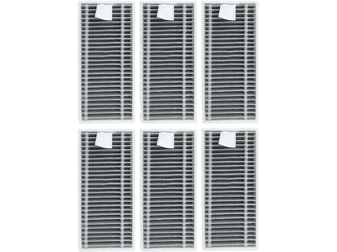Kit Com 6 Filtros Laváveis Para Aspiradores De Pó Ecovacs Série X11,