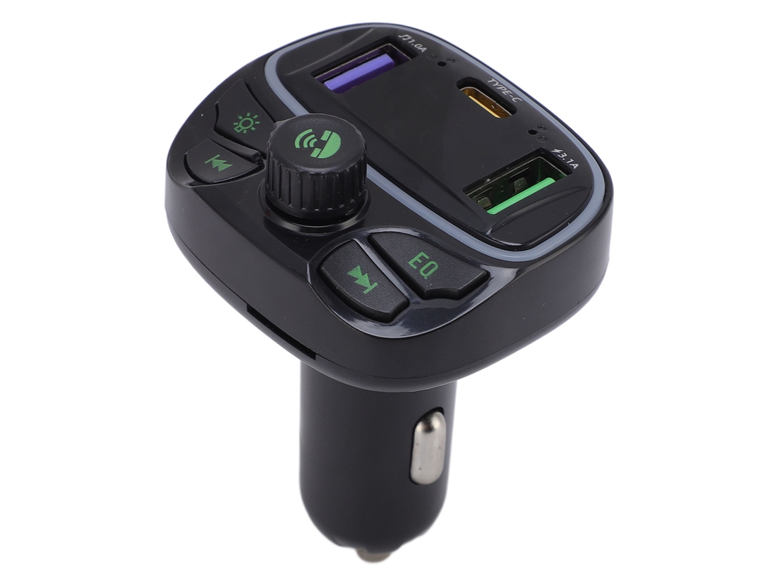 Aetheria reprodutor Fm para Carro Adaptador Usb C Bluetooth Transmissor Rádio Sem Fio Mp3 Player