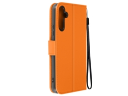 Carregador Para Smartwatch Por Samsung Galaxy A34 5g Porta-cartões Clap Wallet Laranja