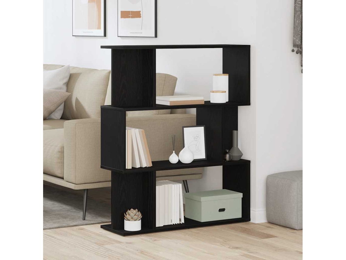Vidaxl Estante 80x24x96 Cm Derivados De Madeira Carvalho Preto