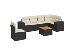 Garden Sofa Set, Garden Sofa Sets Vidaxl Preto Rattan / Vime (n/a)