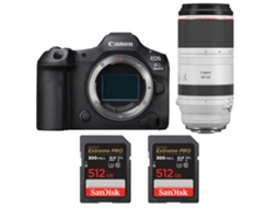 Eos R5 Mark Ii + Rf 100 500mm F/4.5 7.1 L Is Usm + 2 Sandisk 512gb Uhs ii 300mb/s + Ebook “20 Dicas para Fotos Que Impressionam” CANON
