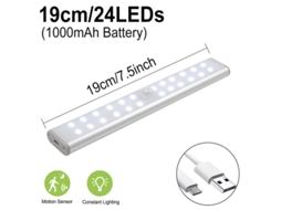 Lurelia, Luz Noturna Led, Interruptor, Sensor Pir, Recarregável Usb, Magnética, Regulável, Auto, Branco Quente, Armário, Guarda-roupa, Compacta