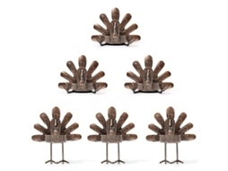 Suporte para velas de peru sentado/em pé, decorativo de Ação de graças para cozinha | S/MARCA