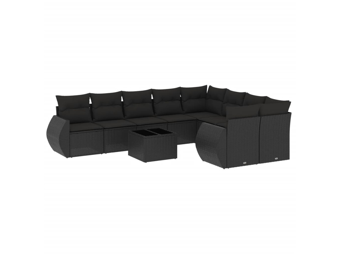 Garden Sofa Set, Garden Sofa Sets Vidaxl Preto Rattan / Vime (n/a)